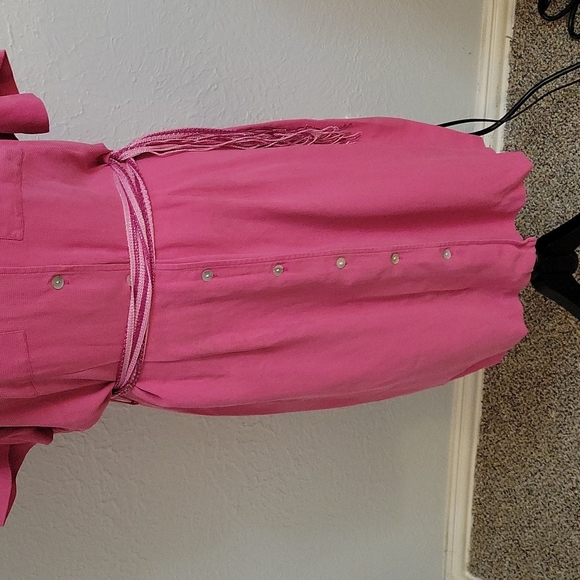 1990s Bobbie Bee Silk Button Down Shirt Easter Summer Dress - Picture 5 of 6